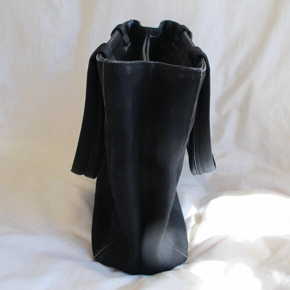 Authentic Vintage Prada Black Canvas Fabric Tote Bag - Picture 4 of 15